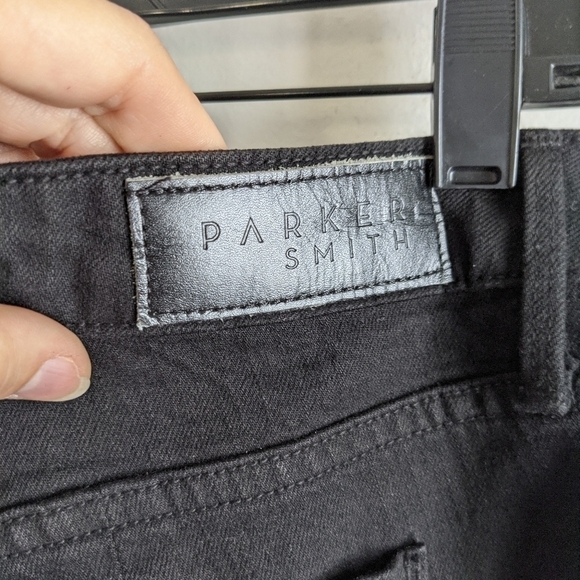 Parker Smith Bombshell Fit Cropped Slit Hem Black Jean 29 Straight Leg Capri - Picture 6 of 11